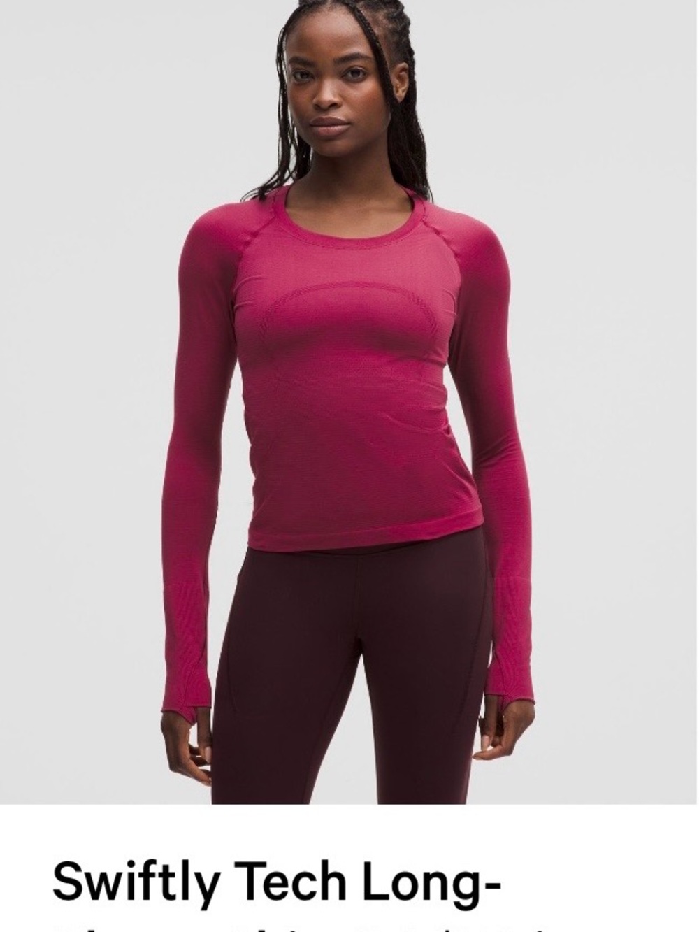 lululemon athletica Swiftly Tech Long-Sleeve Crew in Raspberry Pink